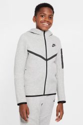 Nike Sportswear Tech Fleece Kapuzensweatjacke - Light Grey Heather M Kids