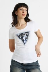 Guess T-Shirt - Pure White M Damen