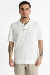 Jack & Jones JPRBLAKIAN Strick Poloshirt - Cloud Dancer XS Herren