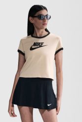 Nike Ringer Crop T-Shirt - Sanddrift S Damen