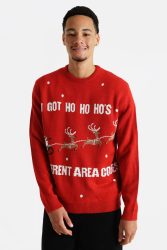 Only & Sons Weihnachtsstrickpullover - Pompeian Red L Herren