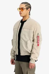 Alpha Industries Sherpa Bomberjacke - Organic Beige L Herren