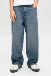 Jack & Jones Junior JJIRON Extra Baggy Fit Jeans - Blue Denim 146 Kids