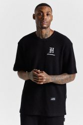 Hoodrich T-Shirt aus Waffelstoff - Black + White M Herren