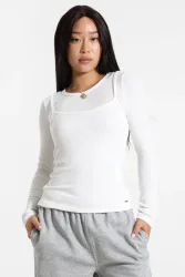 Tally Weijl Langarmshirt - Offwhite M Damen