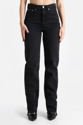 Calvin Klein High Rise Straight Jeans L34 - Denim Black 26/34 Damen