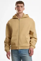 Urban Classics Fluffy Kapuzensweatjacke - Unionbeige S Herren