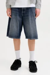 Jack & Jones Junior JJIRON Extra Baggy Fit Jeans Bermudashorts - Blue Denim 146 Kids