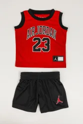 Jordan Air Mesh Baby-Set - Black + University Red 24m