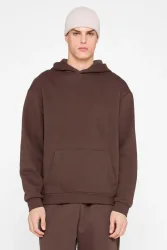 Urban Classics Fluffy Kapuzensweatshirt - Chocolatebrown XS Herren