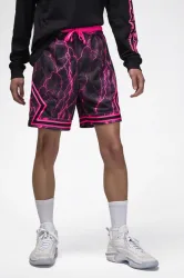 Jordan Mesh Shorts - Black + Hyper Pink L Herren