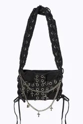 Minga London Serena Umhängetasche - Black Einheitsgroesse Damen