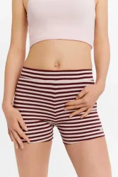 Tally Weijl Stoffshorts - Bordeaux + Light Pink 38 Damen