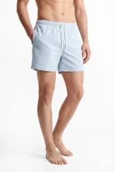 Jack & Jones JPSTMAUI Seersucker Badeshorts - Celestial Blue M Herren