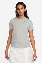Nike Sportswear Club Essentials T-Shirt - Grey Heather M Damen