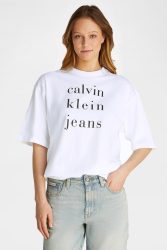 Calvin Klein Jeans Oversize T-Shirt - White XS Damen