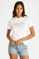 Calvin Klein Jeans Graphic T-Shirt - Brilliant White XS Damen