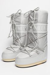 Moon Boot Icon Nylon Schneestiefel - Glacier Grey EU39-41 Damen