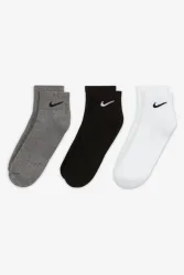 Nike Dreierpack Socken - Grau meliert + Schwarz + Weiss EU42-46 Herren