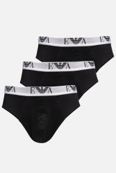 Emporio Armani Dreierpack Slips - Black L Herren