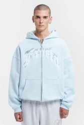 Favela Aves Rhinestone Oversize Kapuzensweatjacke - Ice Water L Herren