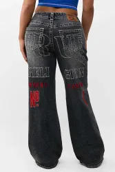 True Religion Bobbi Baggy Fit Jeans - Meadow Ash 24 Damen