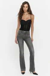 Tally Weijl Bootcut Jeans - Dark Grey Washed 38 Damen