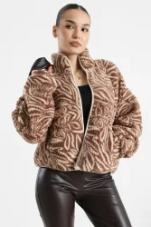 Roxy Teddy Jacke - Parchement Animal XS Damen