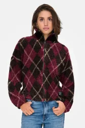 Only ONLELINE Teddy Jacke - Black Coffee + Nomad M Damen