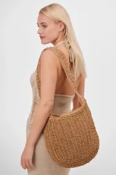 My Accessories London Stroh Umhängetasche - Natural Einheitsgroesse Damen
