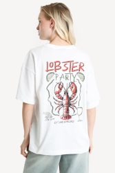 Pieces PCTOBSTER Oversize T-Shirt - Bright White XS Damen