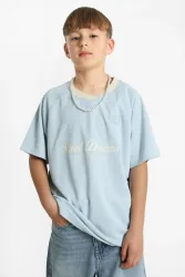 Karl Kani Shadow Pinstripe T-Shirt - Blue 164 Kids