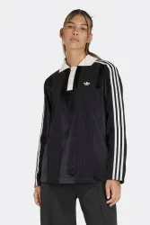 Adidas Originals Oversize Samt Langarmshirt - Black M Damen