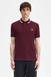 Fred Perry Twin Tipped Poloshirt - Oxblood S Herren