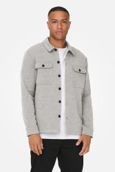 Only & Sons ONSNEWKODYL Overshirt - Light Grey Melange M Herren