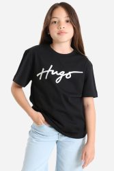Hugo Red Oversize T-Shirt - Black 12 Kids