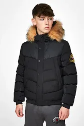 Zavetti Canada Garbantini Puffer Bomberjacke - Jet Black L Kids