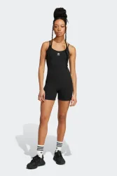 Adidas Originals Essentials Kurzer gerippter Overall - Black XS Damen