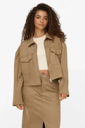 Only ONLSTINA Kunstwildleder Jacke - Cocoa Cream M Damen