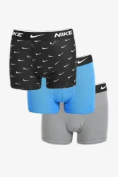 Nike Dreierpack Boxershorts - Cool Grey + Black + Blue M Kids