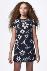 Jordan Floral Flight Printed Kleid - Black L Kids