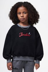 Jordan Meta-Enchantment Cosy Fleece Sweater - Black + Grey S Kids