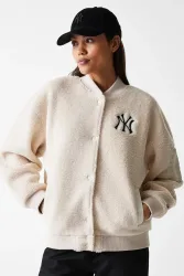New Era Teddy Bomberjacke - Beige XS Damen