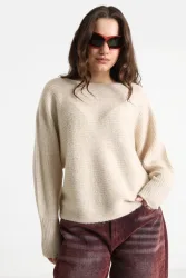 Only ONLDANIELLA Strickpullover - Ecru Melange L Damen