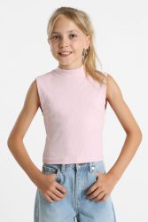 Only KOGLINEA geripptes Crop Top - Roseate Spoonbill 158-164 Kids
