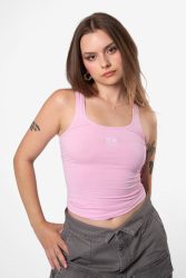 Felicious Crop Tanktop - Blush Pink S Damen