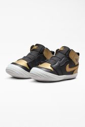 Jordan Jordan 1 Baby Sneaker - Black + Metallic Gold EU17