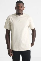 Tommy Jeans Gold Signature T-Shirt - Newsprint L Herren