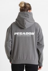 Pegador Ramira Oversize Kapuzensweatjacke - Washed Deep Grey M Damen