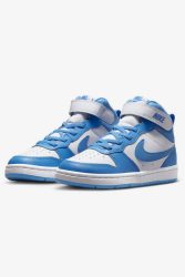 Nike Court Borough 2 Kids Sneaker - White + Blue Beyond EU31